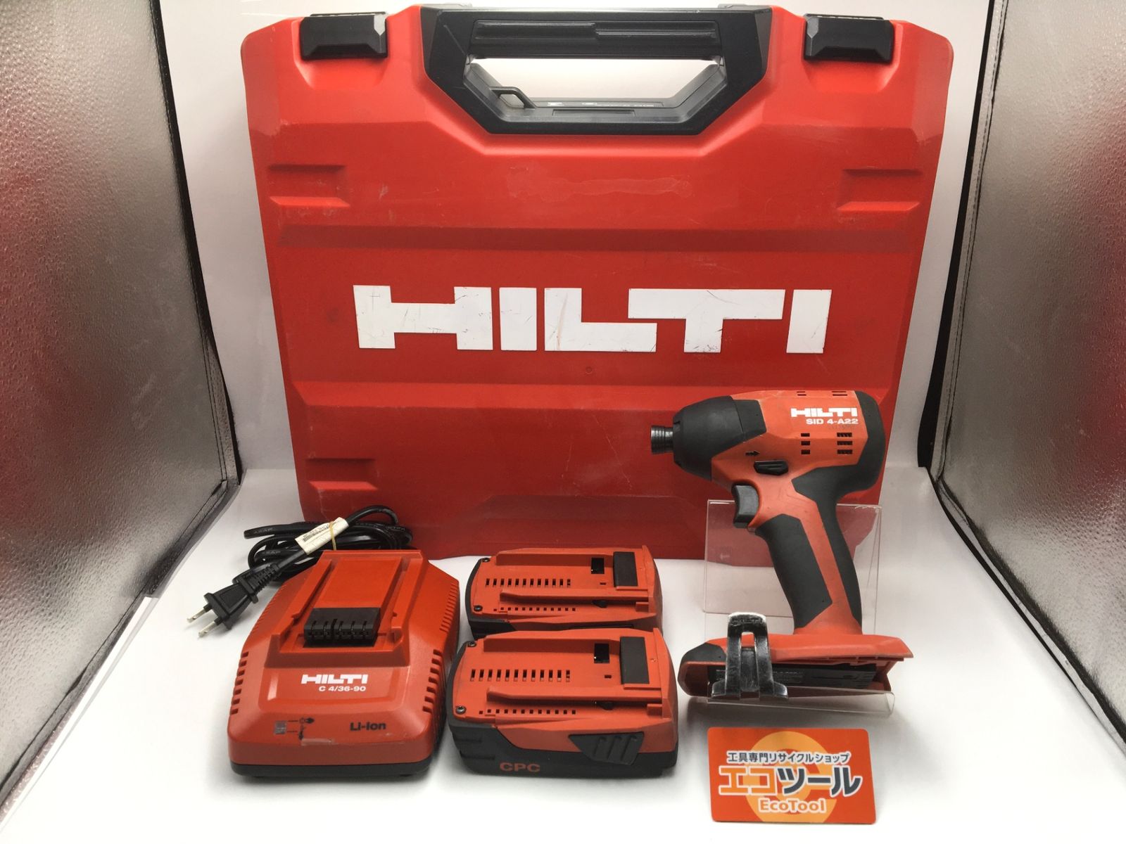 【中古品】HILTI/ヒルティ SID 4-A22 〇 22V充電式インパクトドライバー バッテリー×2 充電器 [IT_1A5C2][知立][M04]