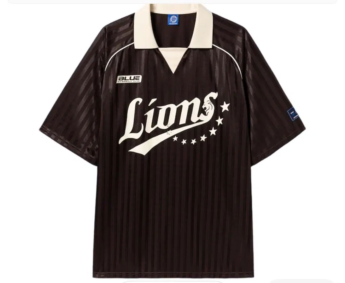 S M L サムスン・ライオンズ 8seconds エイトセカンズ スポーティー カラーネック 半袖 Tシャツ ブラウン 出品