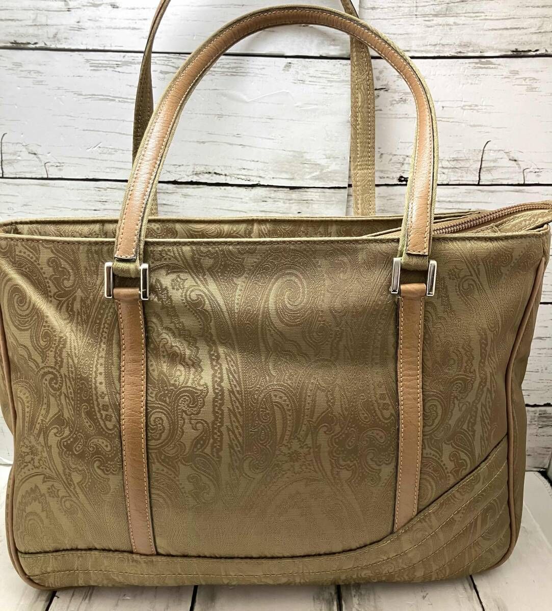 ETRO エトロ マルゴット ペイズリー トートバッグ バッグ ベージュ 本体のみ