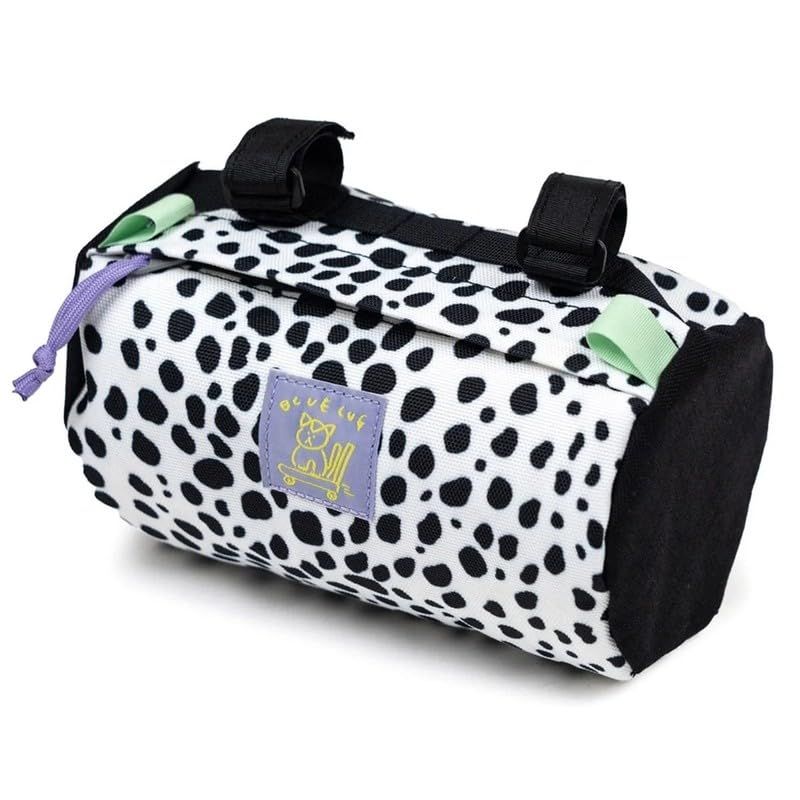 日本製 BLUE LUG Handlebar Pouch ハンドルバーポーチ 自転車用 フロントバッグ バイクパッキング 軽量 ストラップ (dalmatian/black)AR