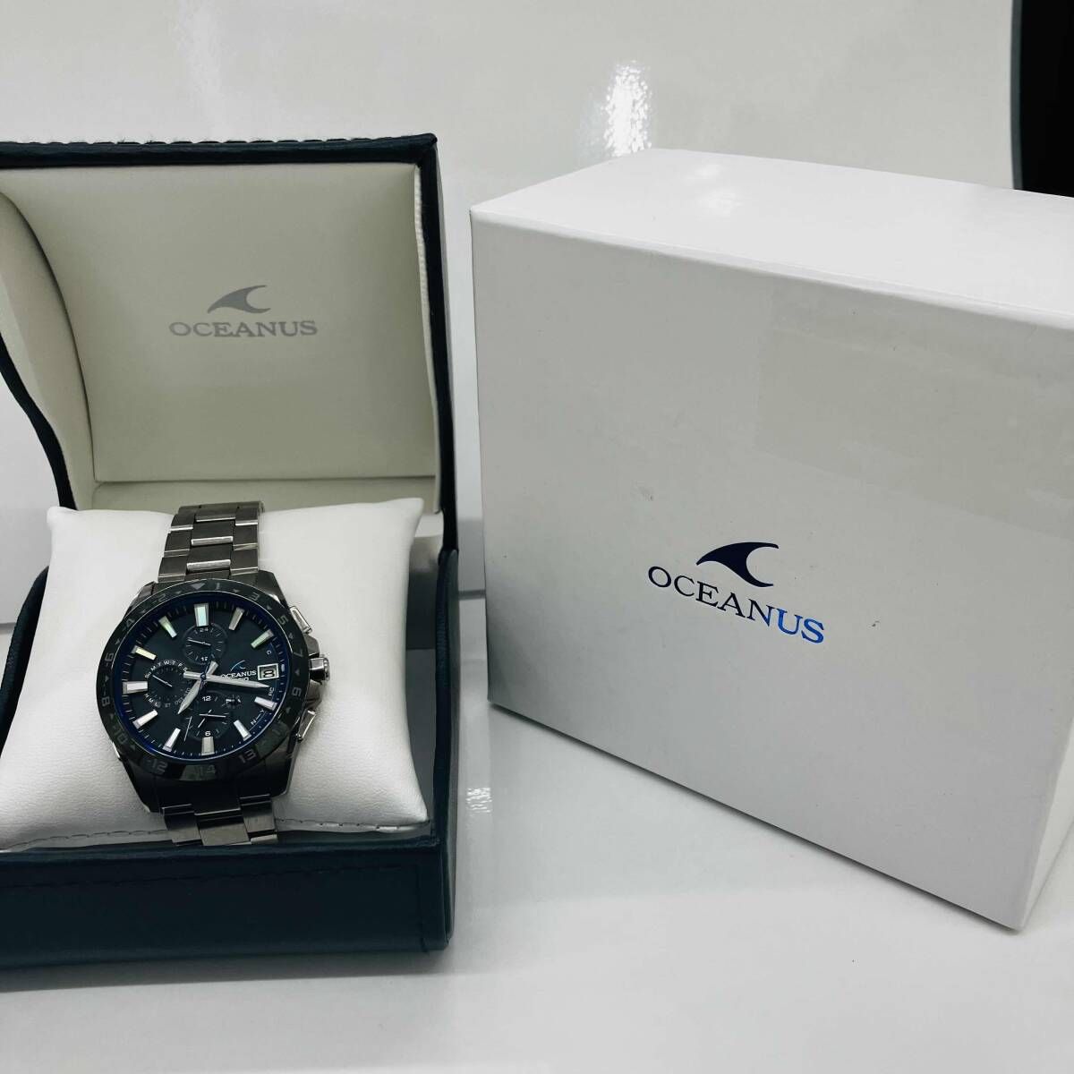 CASIO OCEANUS OCW-T3000A 電波ソーラー 箱説付 メタルバンド カシオ オシアナス 腕時計
