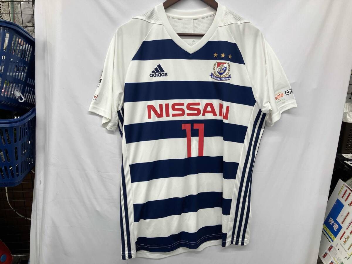 背番号 11 エンドウ選手 サッカー adidas ユニフォーム LL 横浜F•マリノス アウェイ 2018