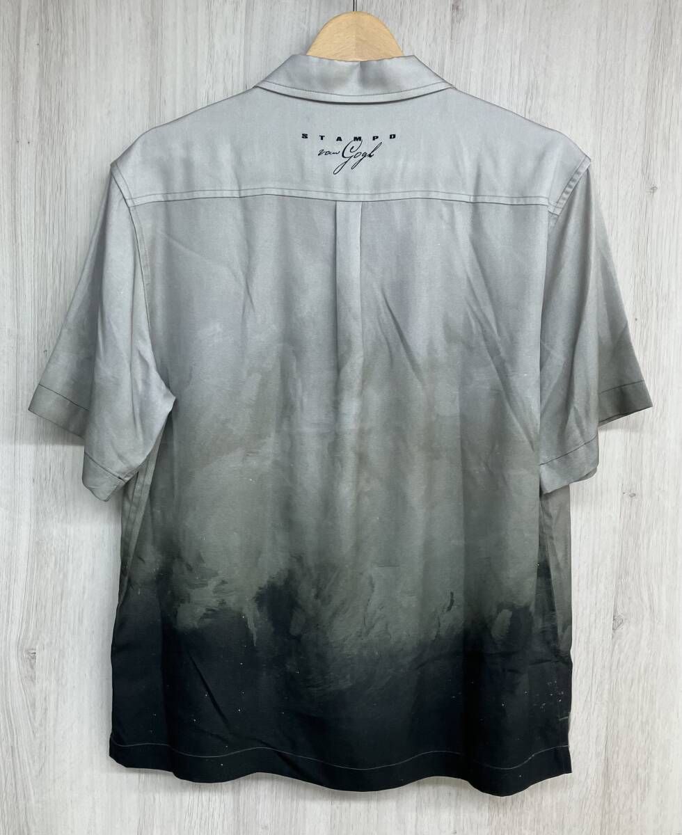 STAMPD スタンプド Van Gogh Camp Collar 25SS半袖シャツ スケルトン [M3817BD] グレー系グラデーション テンセル メンズ [XS]