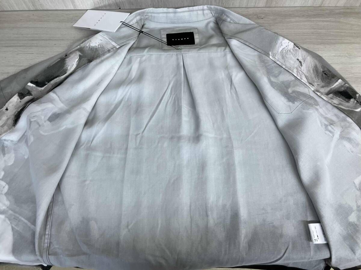 STAMPD スタンプド Van Gogh Camp Collar 25SS半袖シャツ スケルトン [M3817BD] グレー系グラデーション テンセル メンズ [XS]