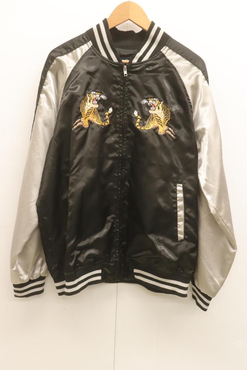 中古】 old mills メンズスカジャン XL スカジャン old mills XL 黒