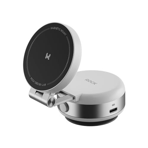 スマホホルダー 真空吸着 電動 車 マグネット スマホスタンド 車載スマホホルダー 両面装着可能 電動式真空吸着 magsafe ＜高性能なN52磁石を搭載＞ ＜角度調整＆伸縮可能＞ 持ち運び便利 専用収納ケース付 コンパクト 軽量 ライトグ 5e6c3e59 5,733円