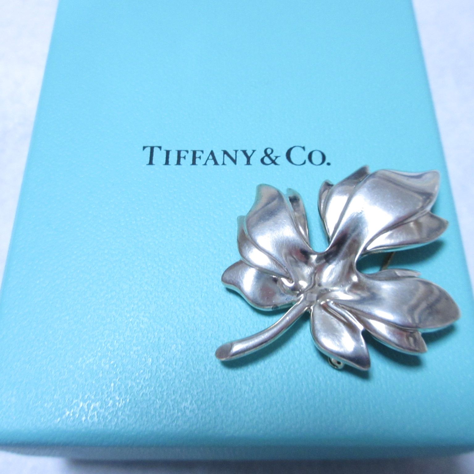 Tiffany & Co. ティファニー リーフ ブローチ シルバー 925 幅 約 4cm ヴィンテージ