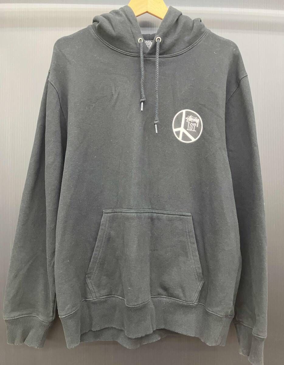 STUSSY ステューシー パーカー PEACE DOT HOODIE M ブラック