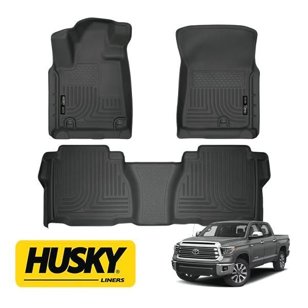 【送料無料】HUSKY LINERS 正規品 WETHERBEATER オールウェザーフロアマット ラバーマット フロント&リア 左右分セット 14-21y トヨタ タンドラ コード:57969 36,400円