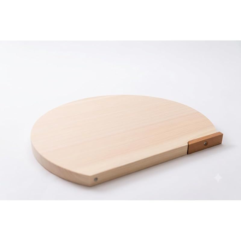 【新品】 日本製 スタンド付き 美濃のヒノキのまな板 D型 39×29×2cm 桧/半円形/ひのき/檜/かまぼこ型