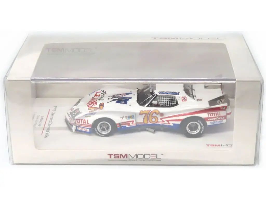 【中古】ミニカー 1/43 1976 Chevrolet Corvette Le Mans 24Hr TOTAL #76(ホワイト×レッド×ブルー) [TSM114329]