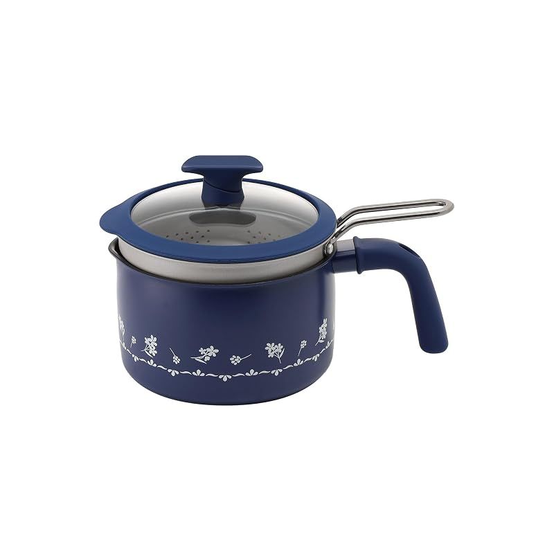 【新品】 [ アフタヌーンティー リビング ] AfternoonTea LIVING 鍋・フライパンセット JQ90 フルールデュクールザル付きマルチポット ネイビー