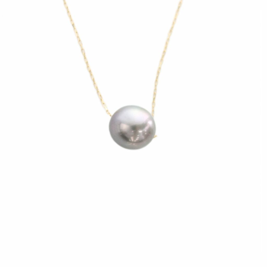 ル ボンボン les bon bon akoya parl necklace ネックレス アコヤ真珠 K18 グレー ゴールドカラー /MI ■OS 15,466円