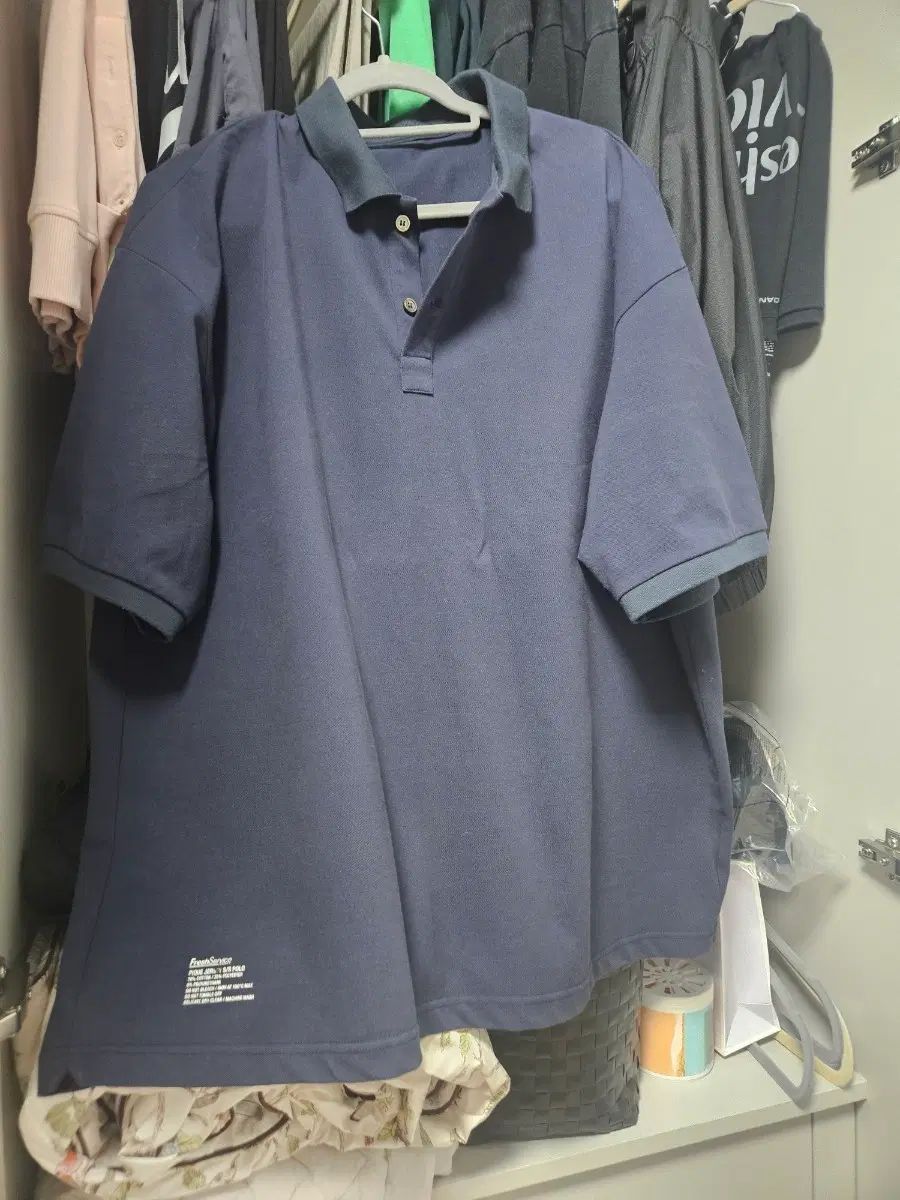 フレッシュサービス ポロ半袖シャツ ネイビー L