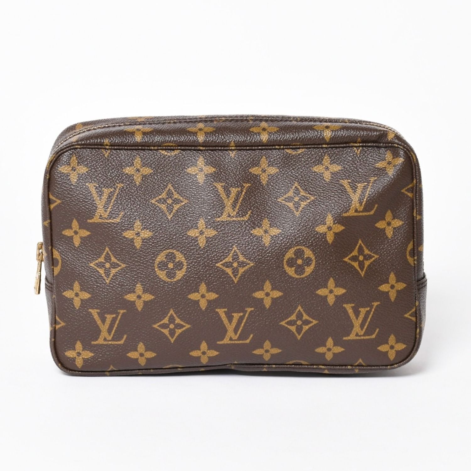 極美品 LOUIS VUITTON ルイヴィトン トゥルーストワレット 23 セカンドバッグ クラッチバッグ M47524 ブラウン ゴールド金具 中古 4a006071
