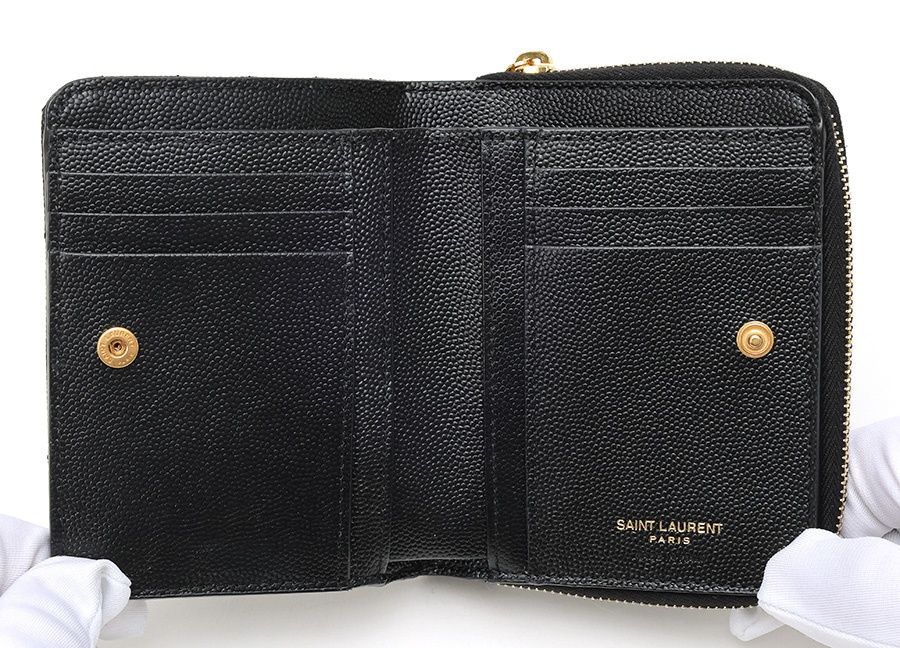 SAINT LAURENT マトラッセ コンパクトジップアラウンドウォレット サンローラン / SAINT LAURENT カサンドラ マトラッセ コンパクト