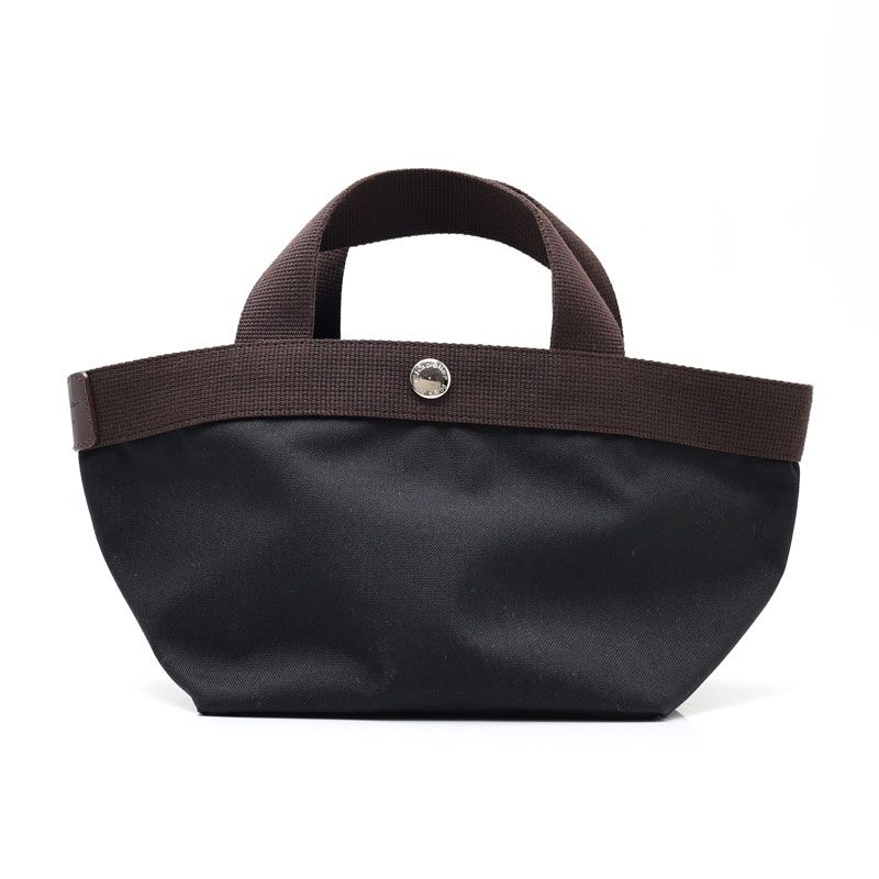【楠本質店/元住吉】Herve Chapelier/エルベシャプリエ　ミニトートバッグ　ブラック×チョコキャンバス　　【中古】