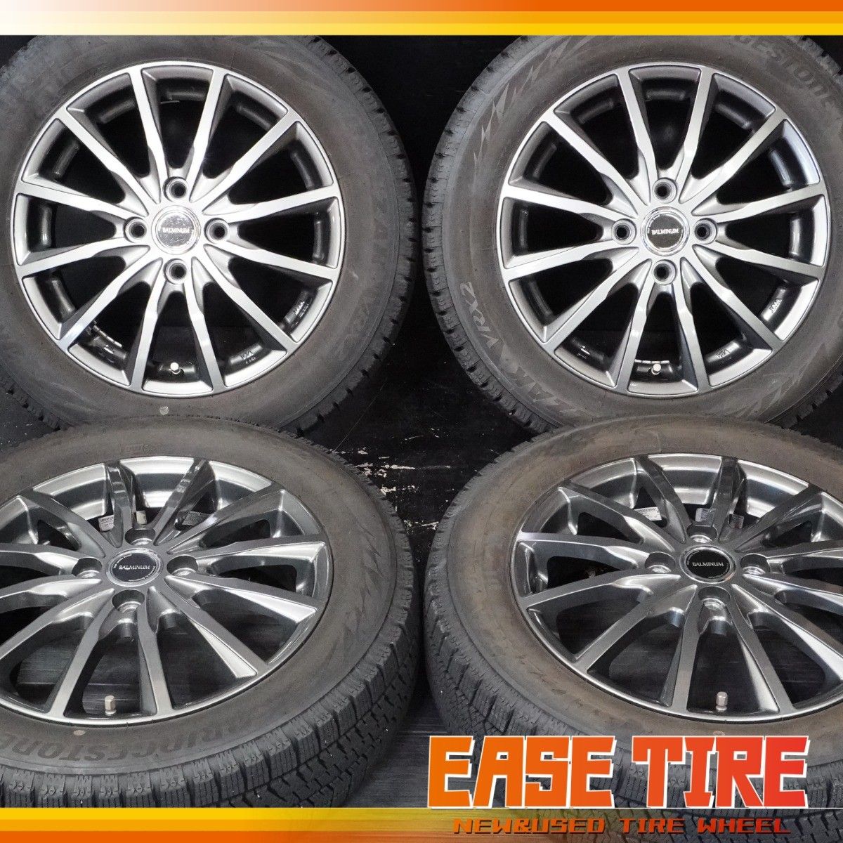 22年製 BALMINUM 15in 4.5J +48 100 4H ブリヂストン BLIZZAK VRX2 165/65R15 ハスラー タフト ソリオ デリカD:2
