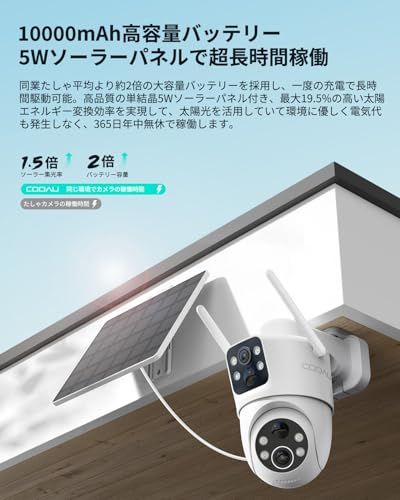 新進化デュアル防犯カメラ・同時記録/再生・真の360全方位カバー