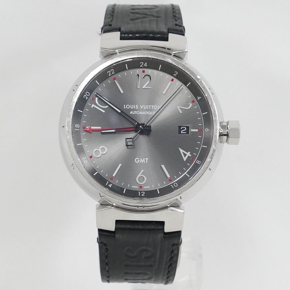 Ts629141 ルイ・ヴィトン 腕時計 タンブールGMT QA024 グレー文字盤 自動巻き メンズ LOUIS VUITTON 中古 126,500円