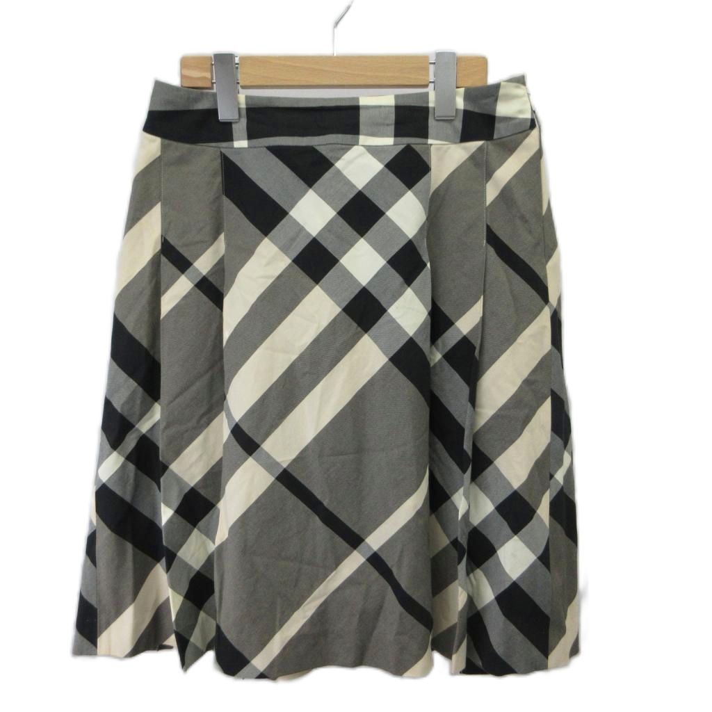 バーバリー ロンドン BURBERRY LONDON ノバチェックフレアスカート スカート 38 チェック柄 ミディ丈 FXA33-088 /SH ■GY53
