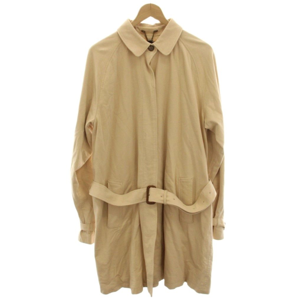 ラルフローレン RALPH LAUREN ステンカラーコート 麻 リネン混 ロング XXL ベージュ WMBLOTWS5X00070 /HN ■GY53