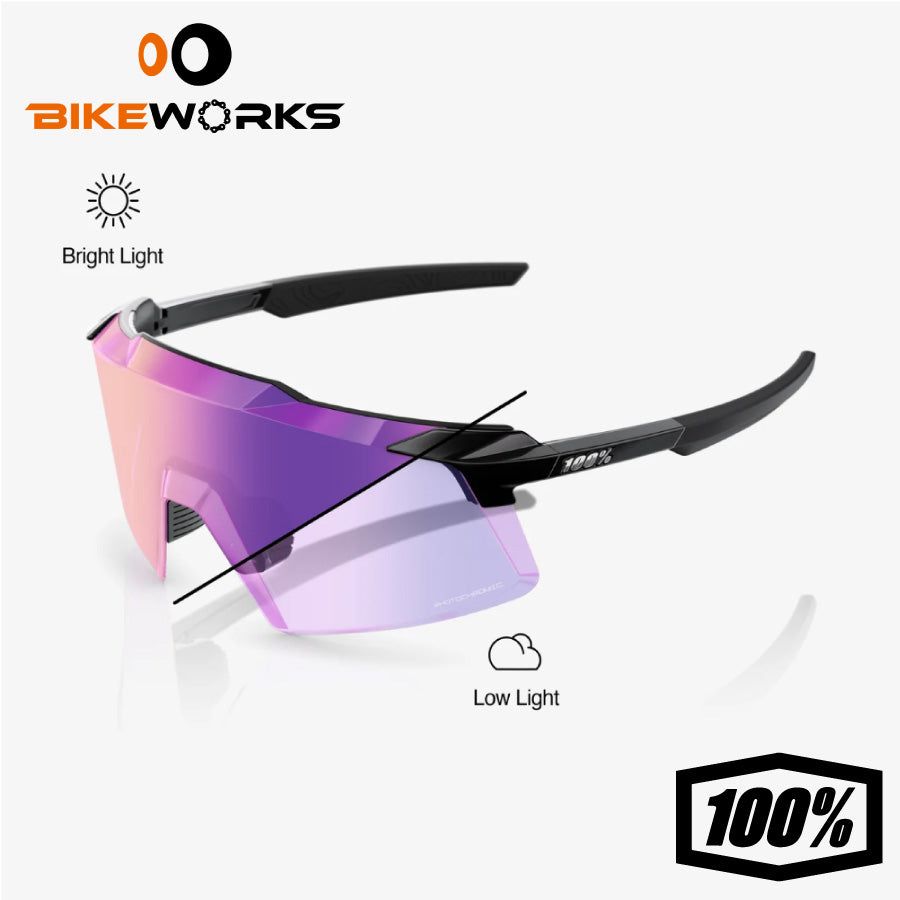 AEROCRAFT Gloss Black - Purple Mirror Photochromic Lens | 100% / ワンハンドレッド
