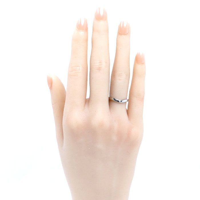 CARTIER カルティエ Pt950プラチナ バレリーナカーブウェディング 3PD