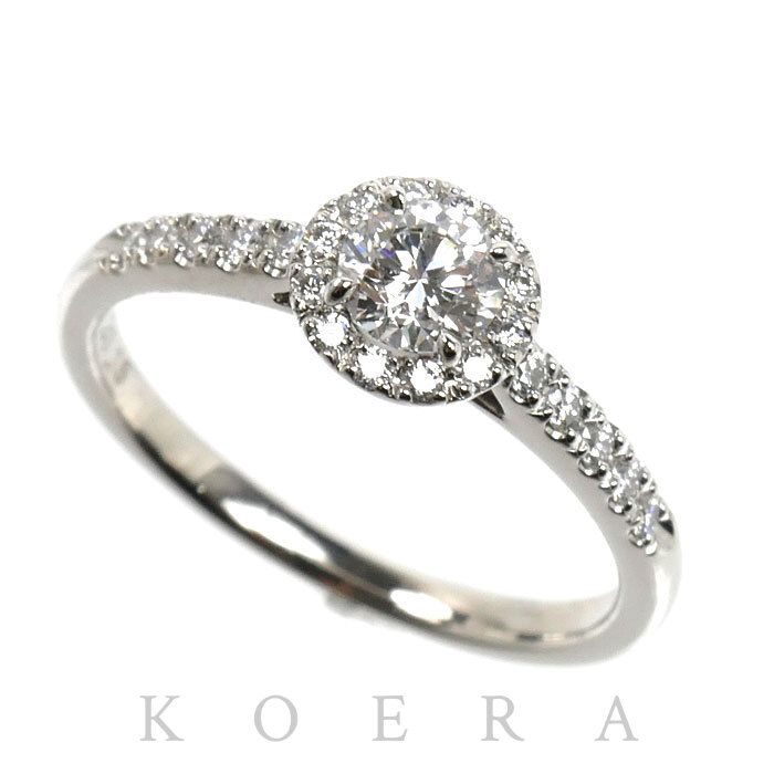 ROYAL ASSCHER ロイヤル・アッシャー Pt950プラチナ リング・指輪 ダイヤモンド0.29ct/0.15ct 9号 3.0g レディース 中古