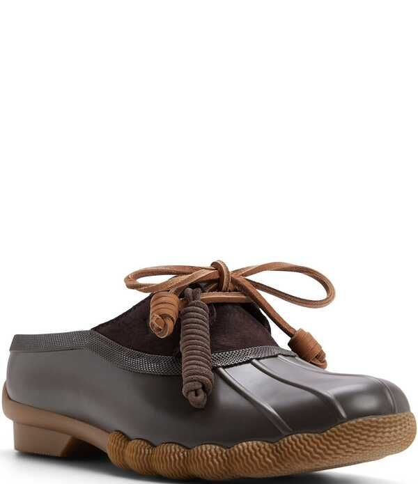 スペリー レディース シューズ サンダル Sperry Womensaltwater Duck Mules Dark Brown ブラウン