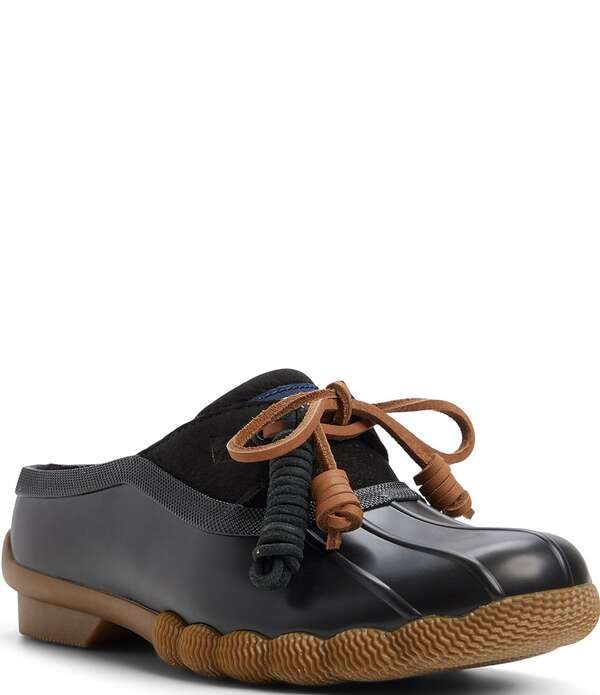 スペリー レディース シューズ サンダル Sperry Saltwater Duck Mule Waterproof Clogs Black ブラック