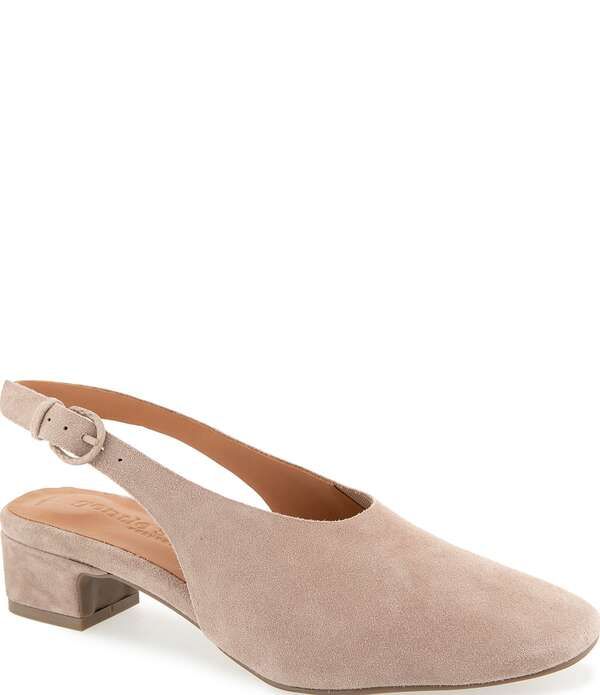 ジェントルソウルズ レディース シューズ ヒール スエード Gentle Souls Kellisuede Buckled Slingback Pumps Mushroom