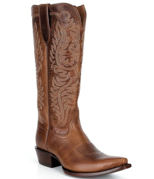 アリアト レディース シューズ ブーツ・レインブーツ トール レザー Ariat Womens Ellamore Leather Tall Western Bootsmoked Wheat スモーク