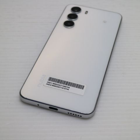 超美品 SIMフリー nubia S 5G A403ZT ホワイト スマホ ZTE 即日発送