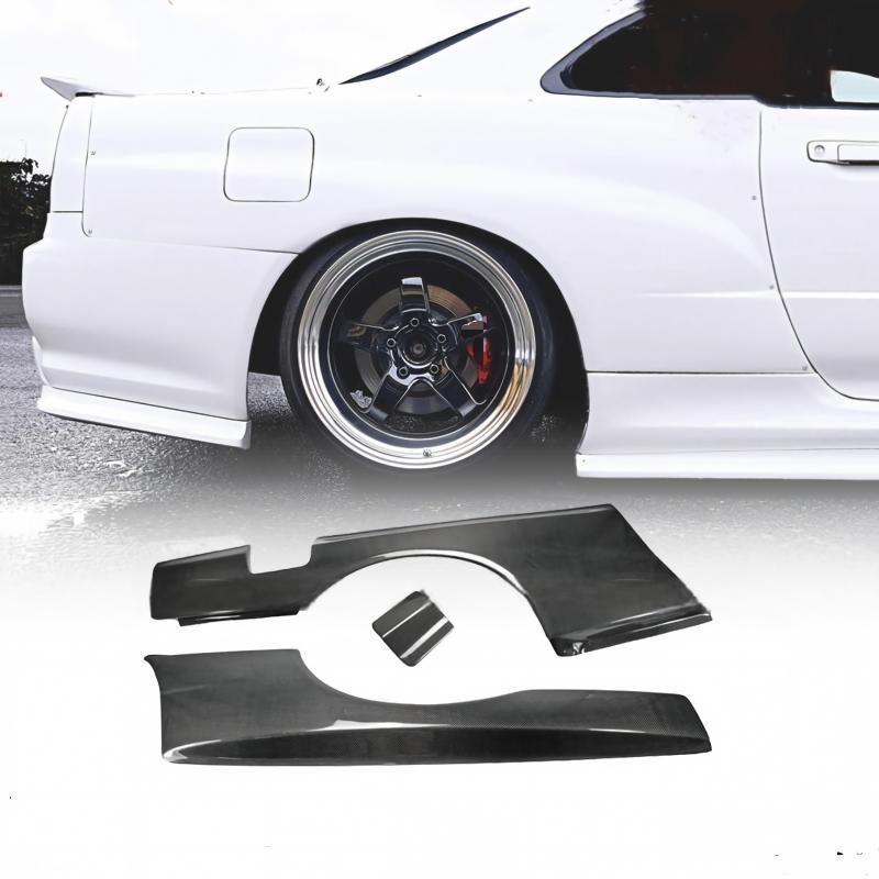 【送料無料】Skyline R34対応 リアフェンダー用ワイドフェンダーパネル 後輪まわり ABS等材質記載なし 無加工取付 外装アクセント