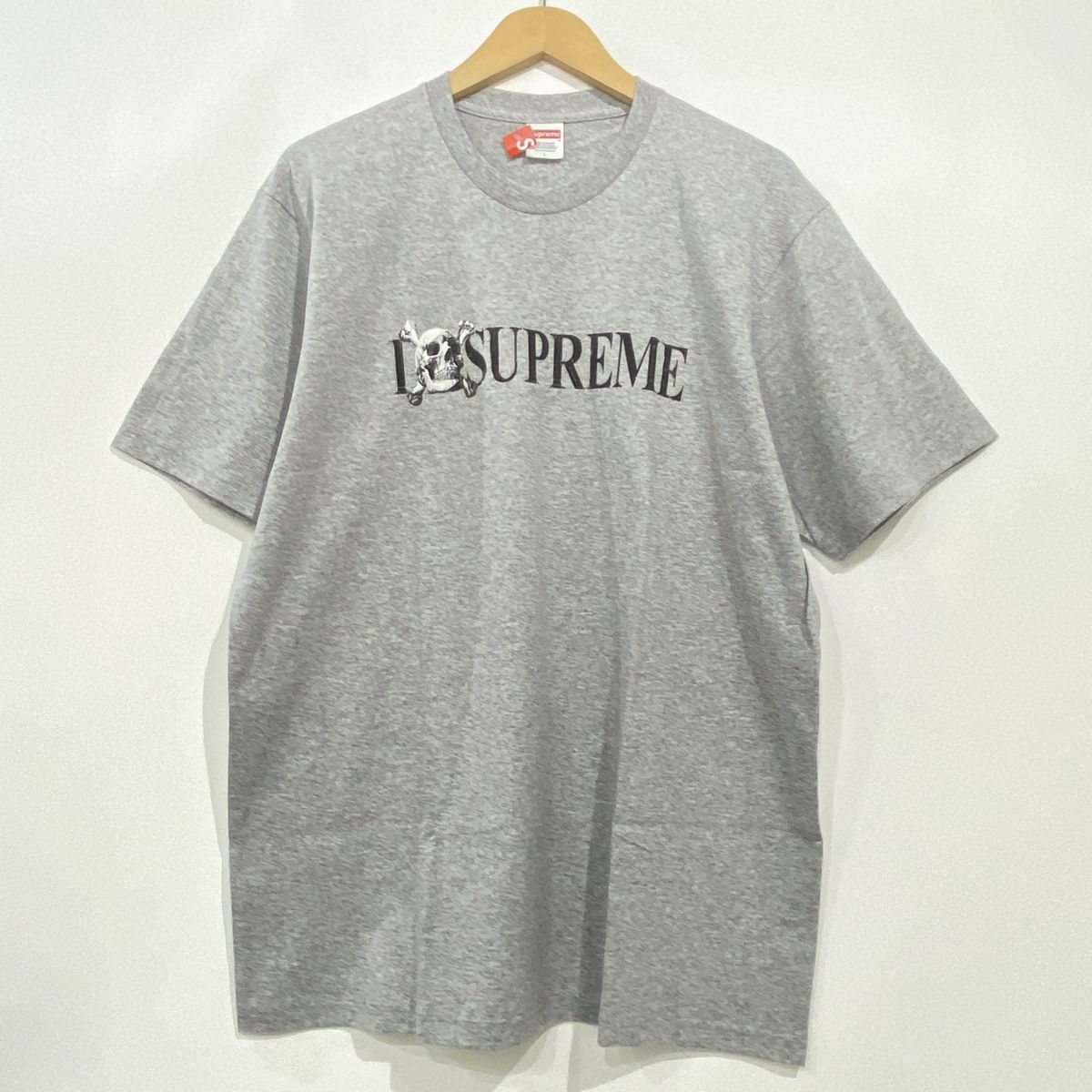 Supreme シュプリーム Skull Tee スカル Tシャツ Lサイズ ヘザーグレー ※中古美品