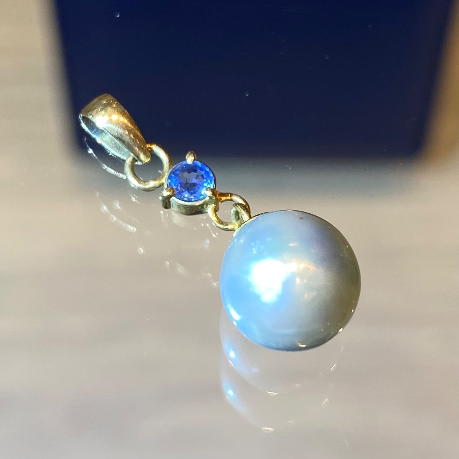 K18刻印 真珠 ネックレストップ 1.5g 新キ8-0808☆
