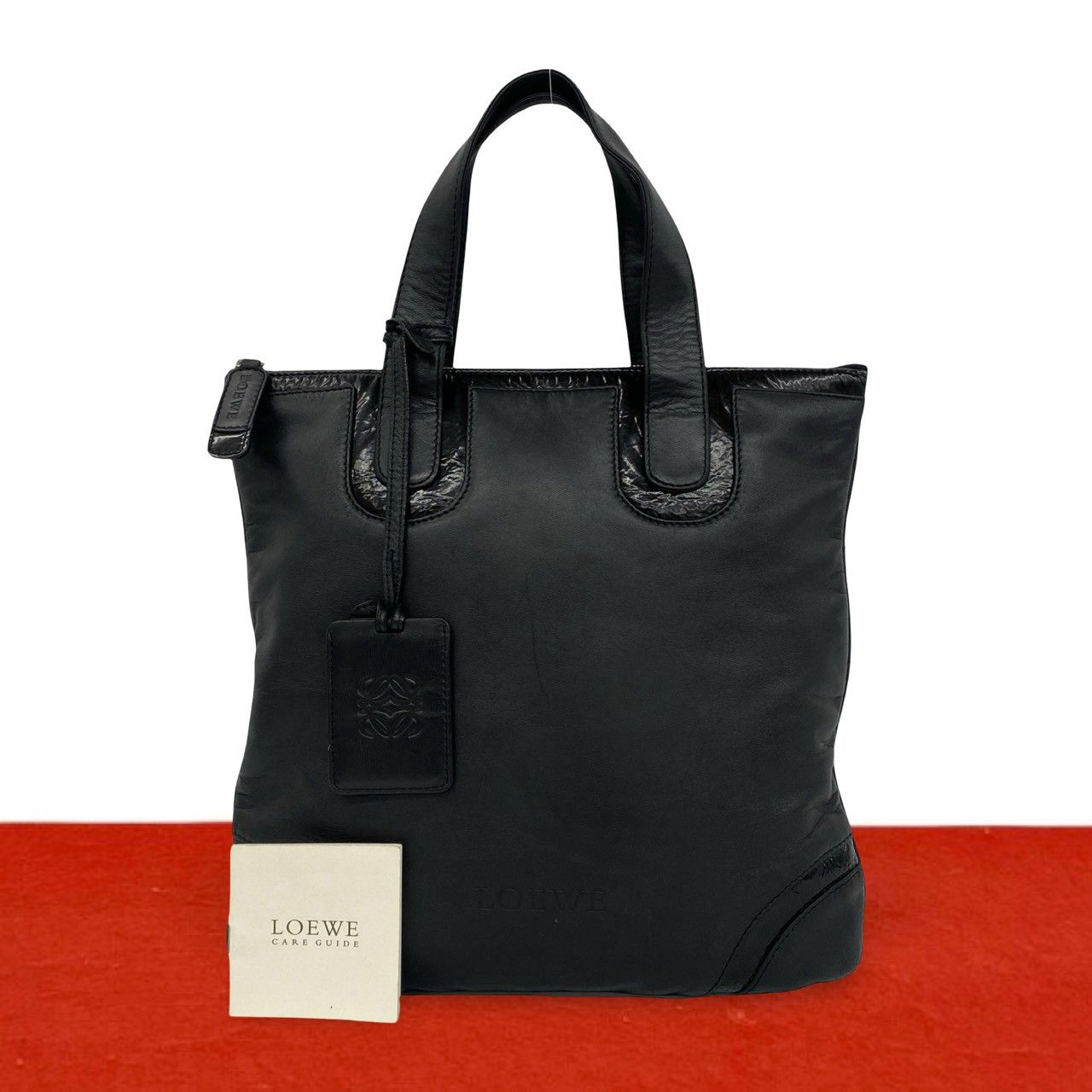 ブランド別 【訳あり】LOEWE ロエベ ナッパレザー トートバッグ 