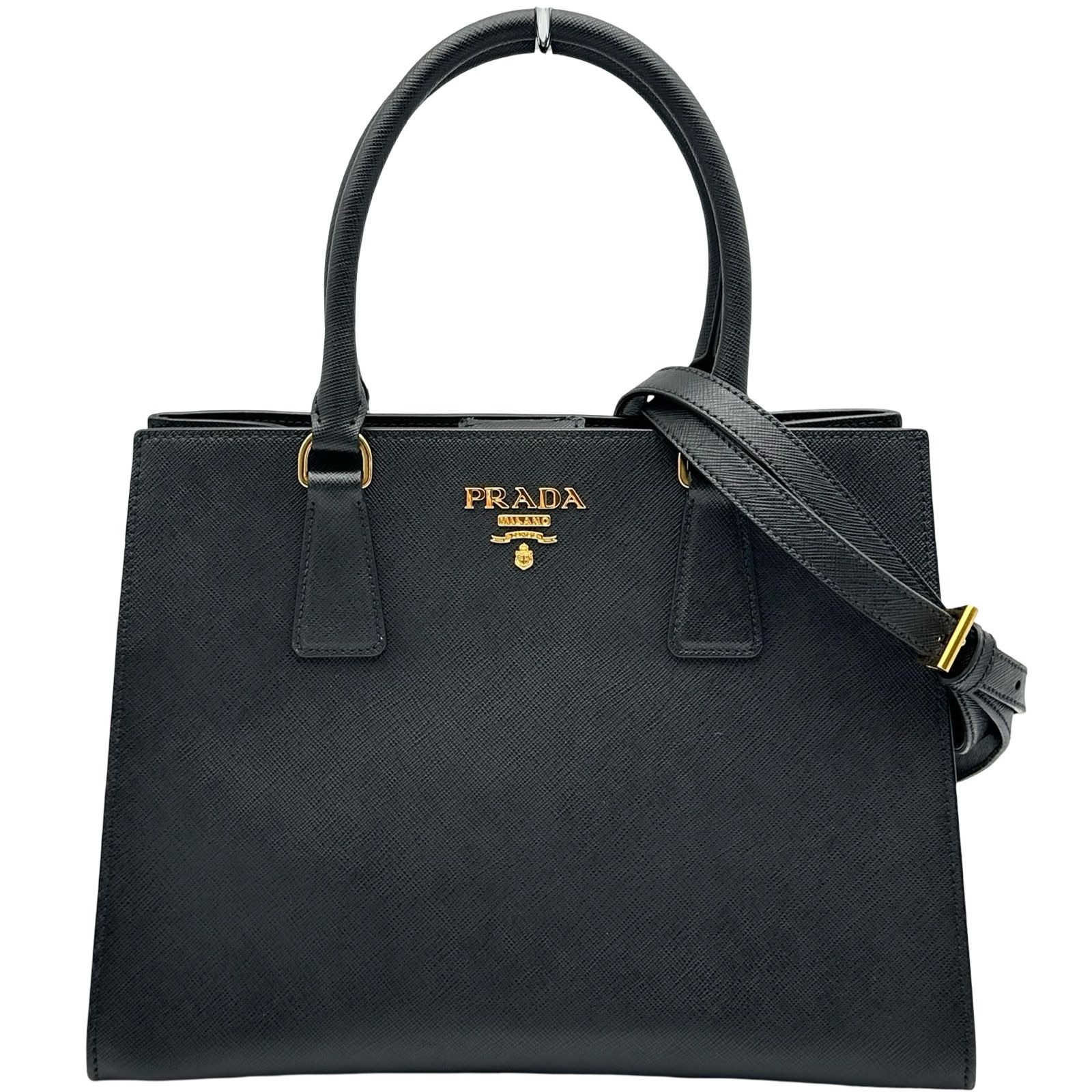 プラダ PRADA 2WAYハンド 1BA118 ブラック レザー レディース ショルダーバッグ