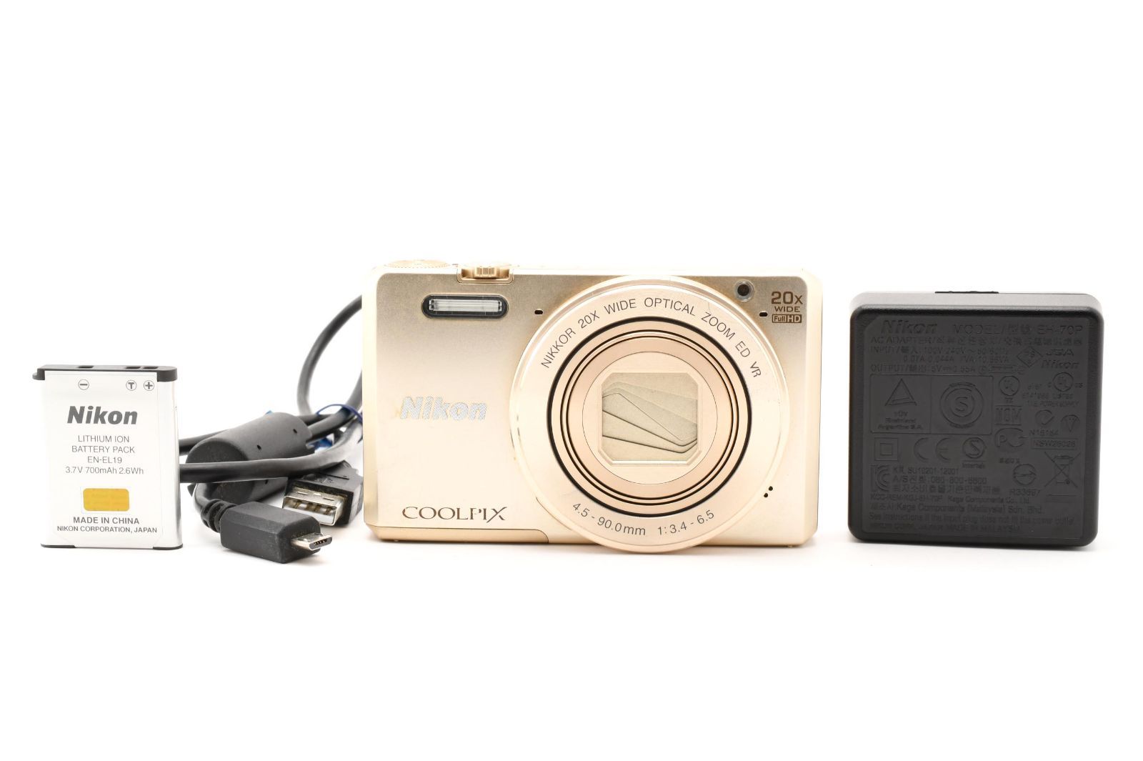 ★極上品★ ニコン Nikon COOLPIX S7000 ゴールド コンパクトデジカメ【20xズーム・Wi-Fi】 #0953A 17,155円