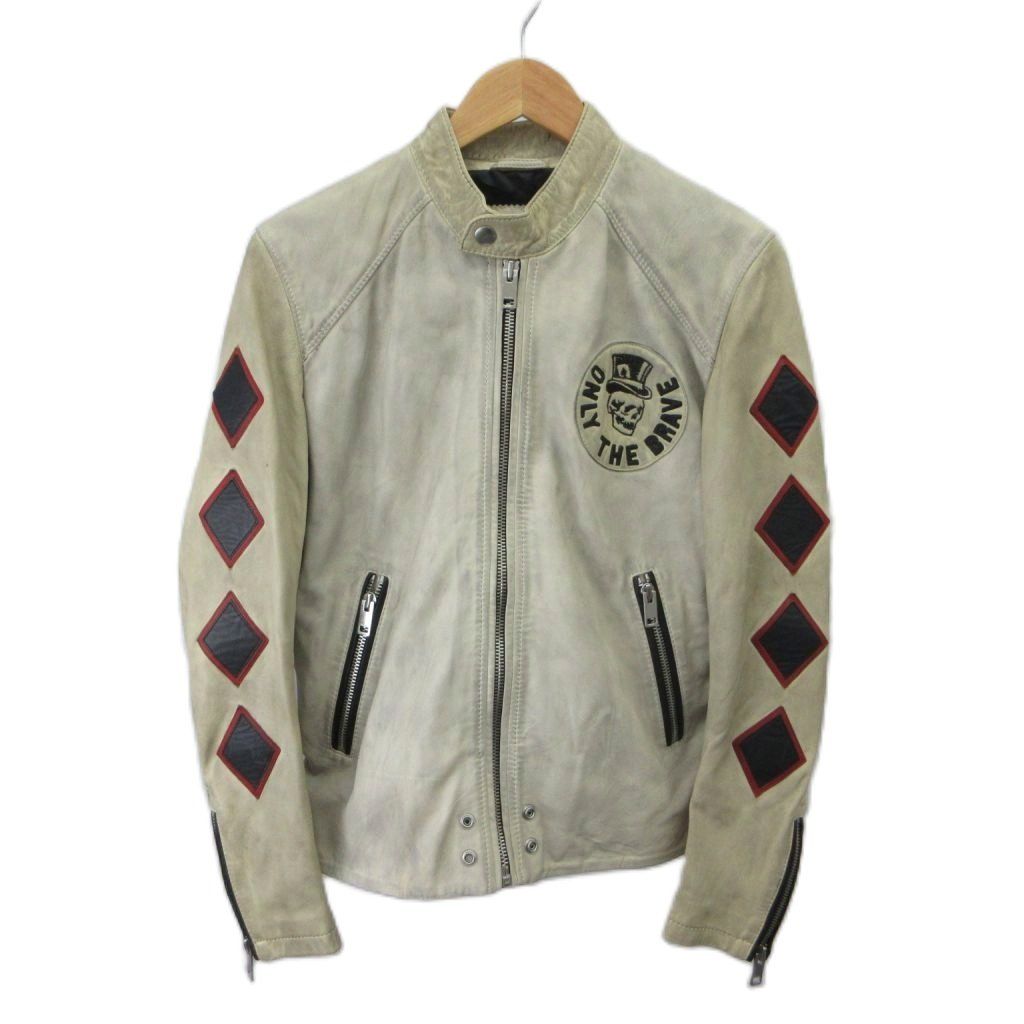 ディーゼル DIESEL ジャケット 上着 Free 白 ホワイト ライダース 長袖 ロゴ刺繍 /RN ■GY40 11,925円