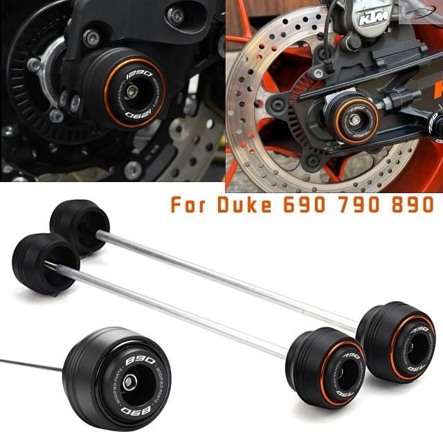 KTM DUKE 790 890 duke 1290 Super S 2018-2025 2026 Motorcycle Rear Front Wheel Axle Crash Protector