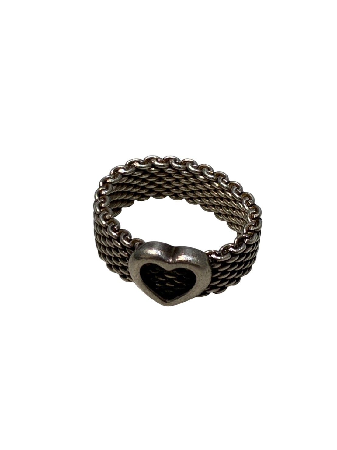 TIFFANY&Co. (ティファニー) サマセット ハート メッシュリング シルバー 9号