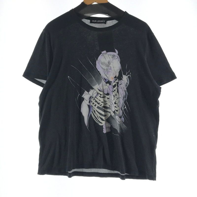 【中古品】 OUR LEGACY アワーレガシー ニューボックス サイバネティック エンジェル プリントTシャツ カラーBLACK.スカル SIZE:44 2026　 【147-260808-ky-50-fuzh】