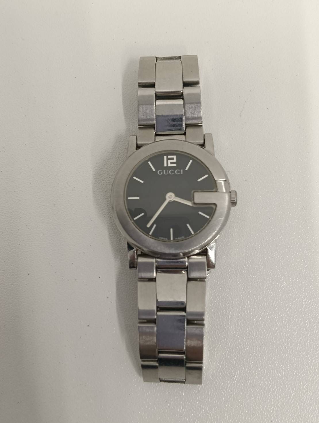 【中古品】 GUCCIグッチ Gラウンド 腕時計 101L クオーツ シルバー ステンレス 時計 現状品