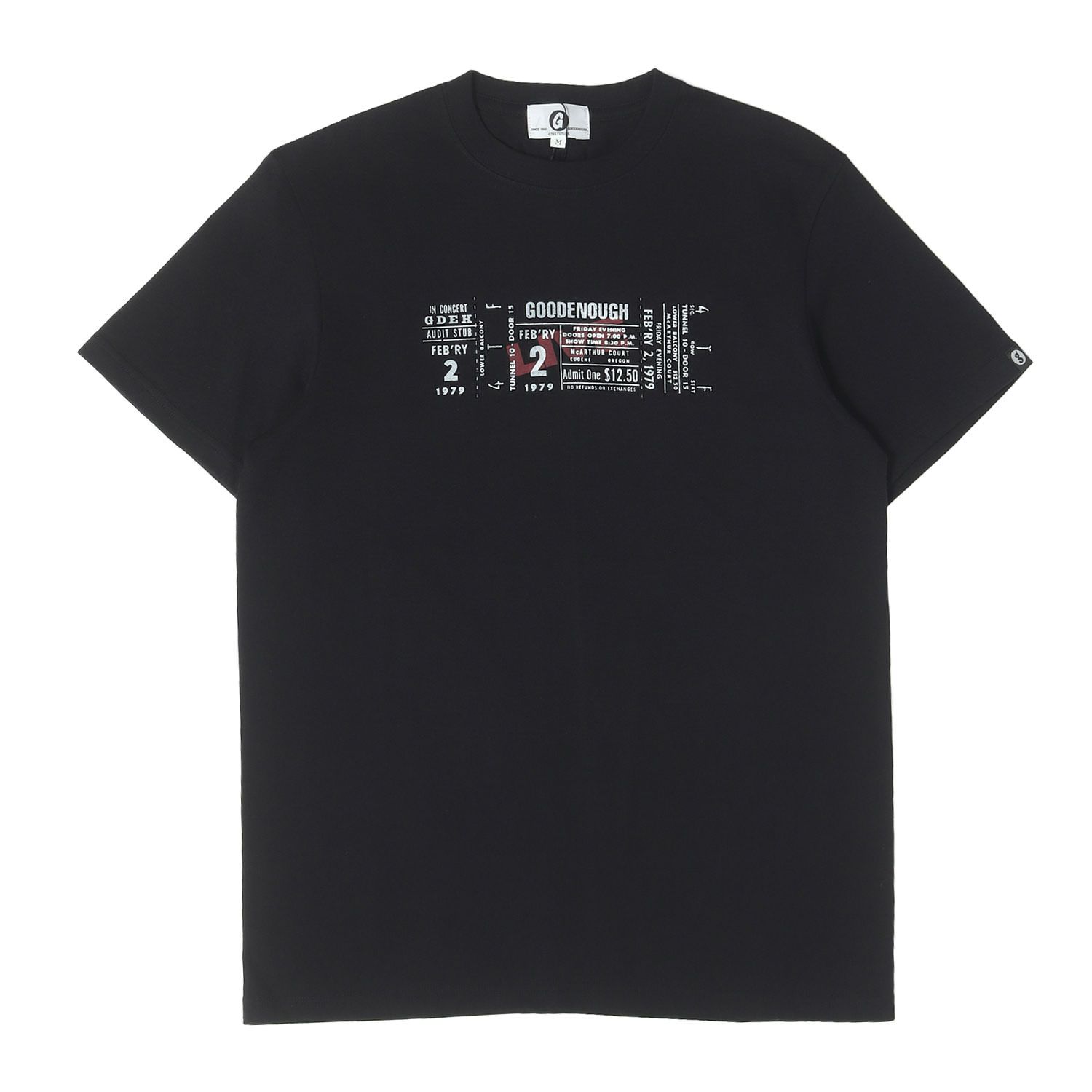 【新品】GOOD ENOUGH グッドイナフ Tシャツ ブラック 黒 M グラフィックプリント クルーネック Tシャツ GE-147016 トップス カットソー 半袖【メンズ】