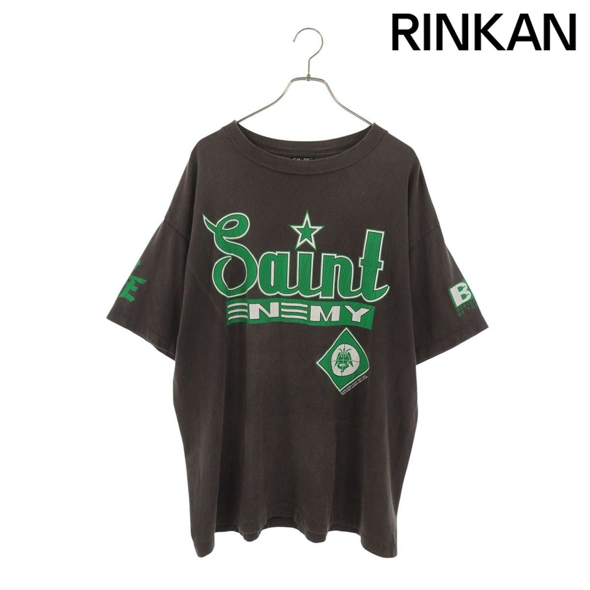 セントマイケル  SM-S22-0000-012 エネミープリントヴィンテージ加工Tシャツ メンズ XL