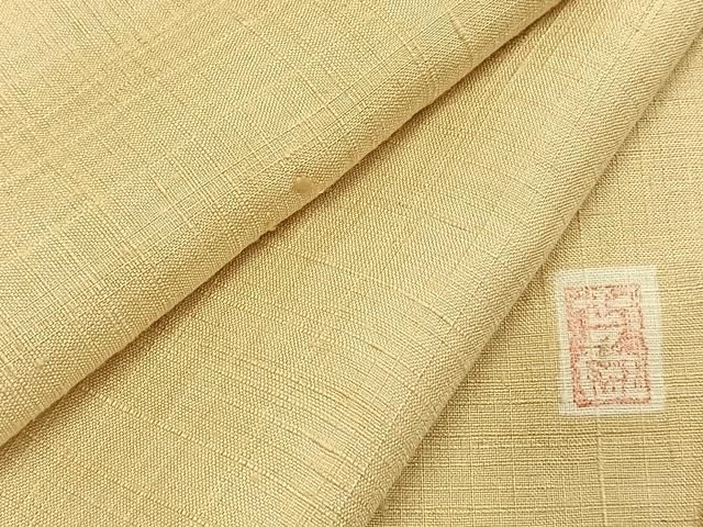 平和屋着物●染司よしおか　五代目　吉岡幸雄　紬　色無地　砥粉色　正絹　逸品　AABJ4741fy 33,800円