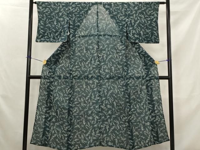平和屋着物＊夏物　上布　笹の葉尽くし　麻　逸品　AABK2892st