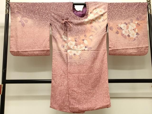 平和屋着物＃コート作家　三本賢　道行コート　草花文　暈し染め　ロング丈　正絹　逸品　CABJ5231in 38,025円